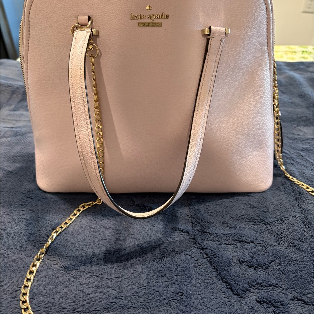 Kate Spade Blush Shoulder Bag with Gold Chain